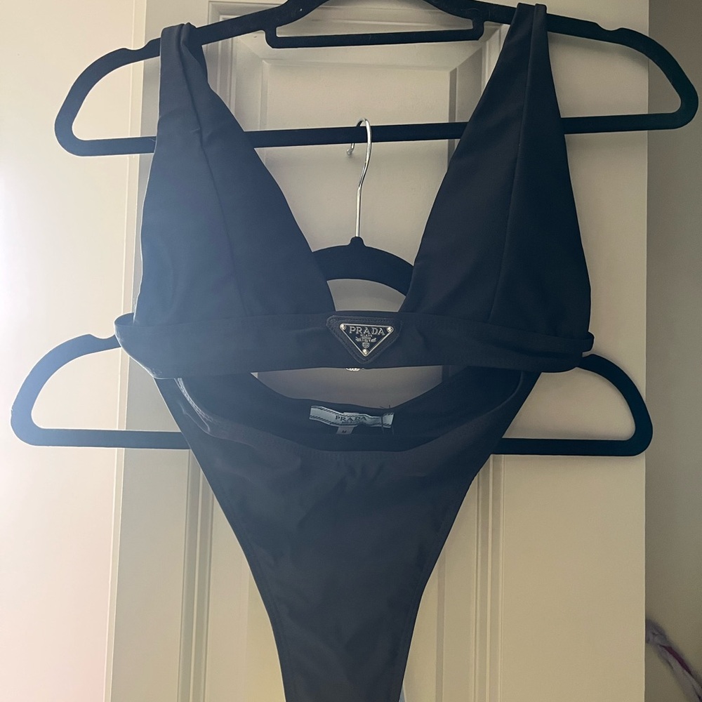 Prada Elegant Black Bikini Set